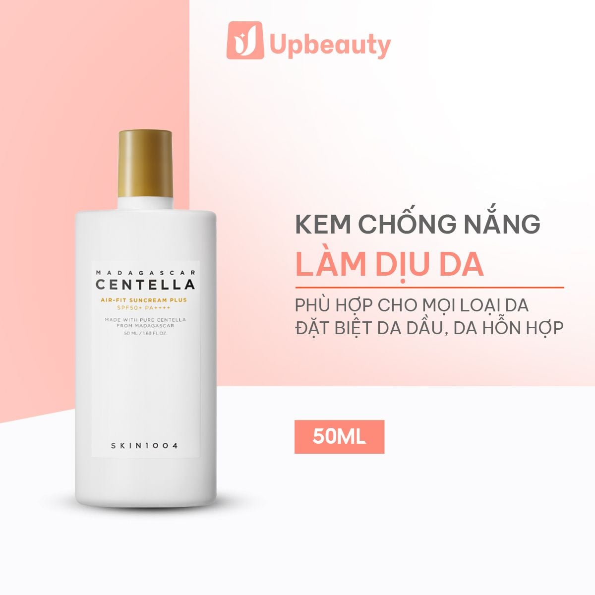 Kem Chống Nắng SKIN1004 Madagascar Centella Air-Fit SunCream Plus Nâng Tone, Kiềm Dầu, Lành Tính 50ml - ảnh 2